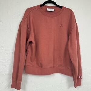 Champion Dusty Pink Crew Neck Sweatshirt Womens L Classic Athletic Top
